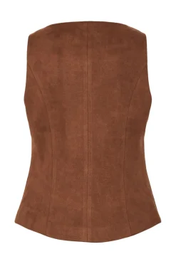 Clearance Pieces Pcrakel Brushed Vest 4955911 Downtown Brown