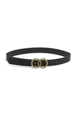 Best Pieces Pcralberte Jeans Belt 4618020 Black Gold Trim
