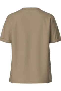 Sale Pieces Pcria Ss Fold Up Solid Tee 3782170 Silver Mink