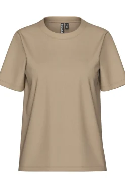 Discount Pieces Pcria Ss Solid Tee 4280158 Silver Mink