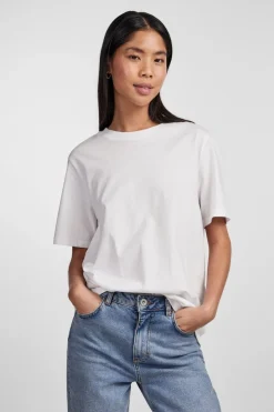 New Pieces Pcria Ss Solid Tee 4280157 Bright White