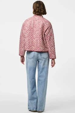 Pieces Pcrikke Quilted Jacket 4928318 Slate Rose Flower
