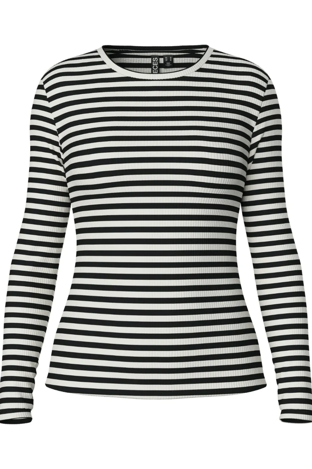 Pieces Pcruka Ls Top 4191663 Cloud Dancer Black