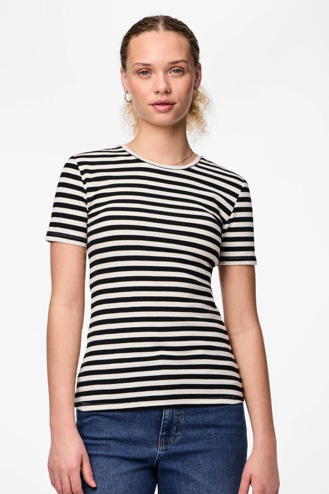 Clearance Pieces Pcruka Ss Top Bc Cloud Dancer/black