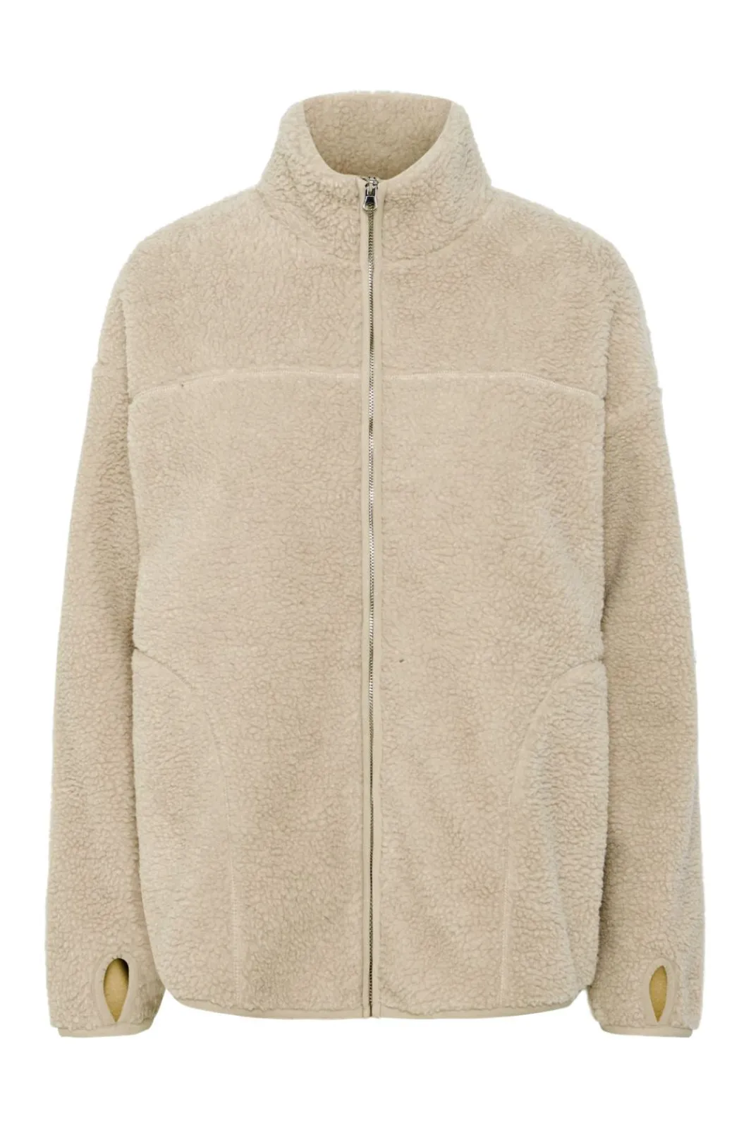Sale Pieces Pcsadia Ls Teddy Jacket 4640680 Silver Gray