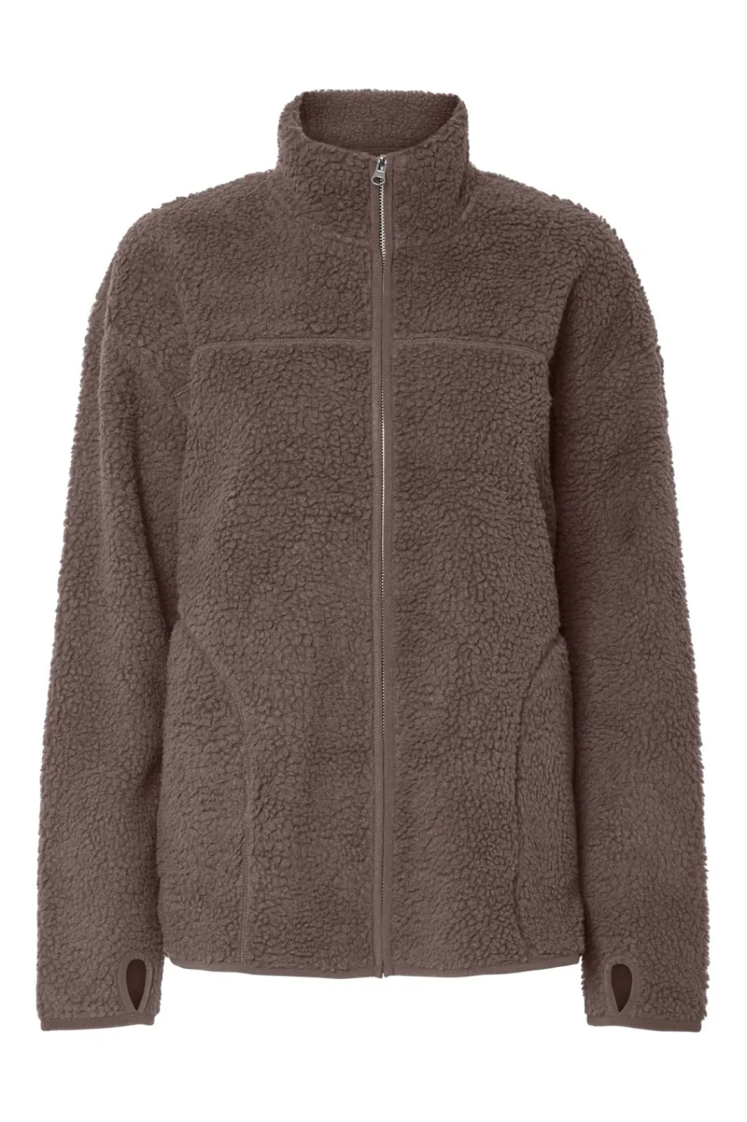Discount Pieces Pcsadia Ls Teddy Jacket 4992929 Coffee Quartz