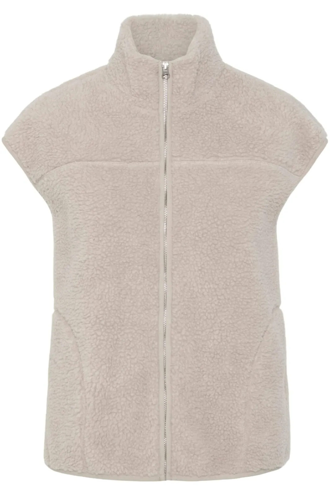 Pieces Pcsadia Teddy Vest 4640674 Silver Gray