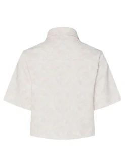 Outlet Pieces Pcsalume Ss Denim Shirt 4701726 Egret Flower