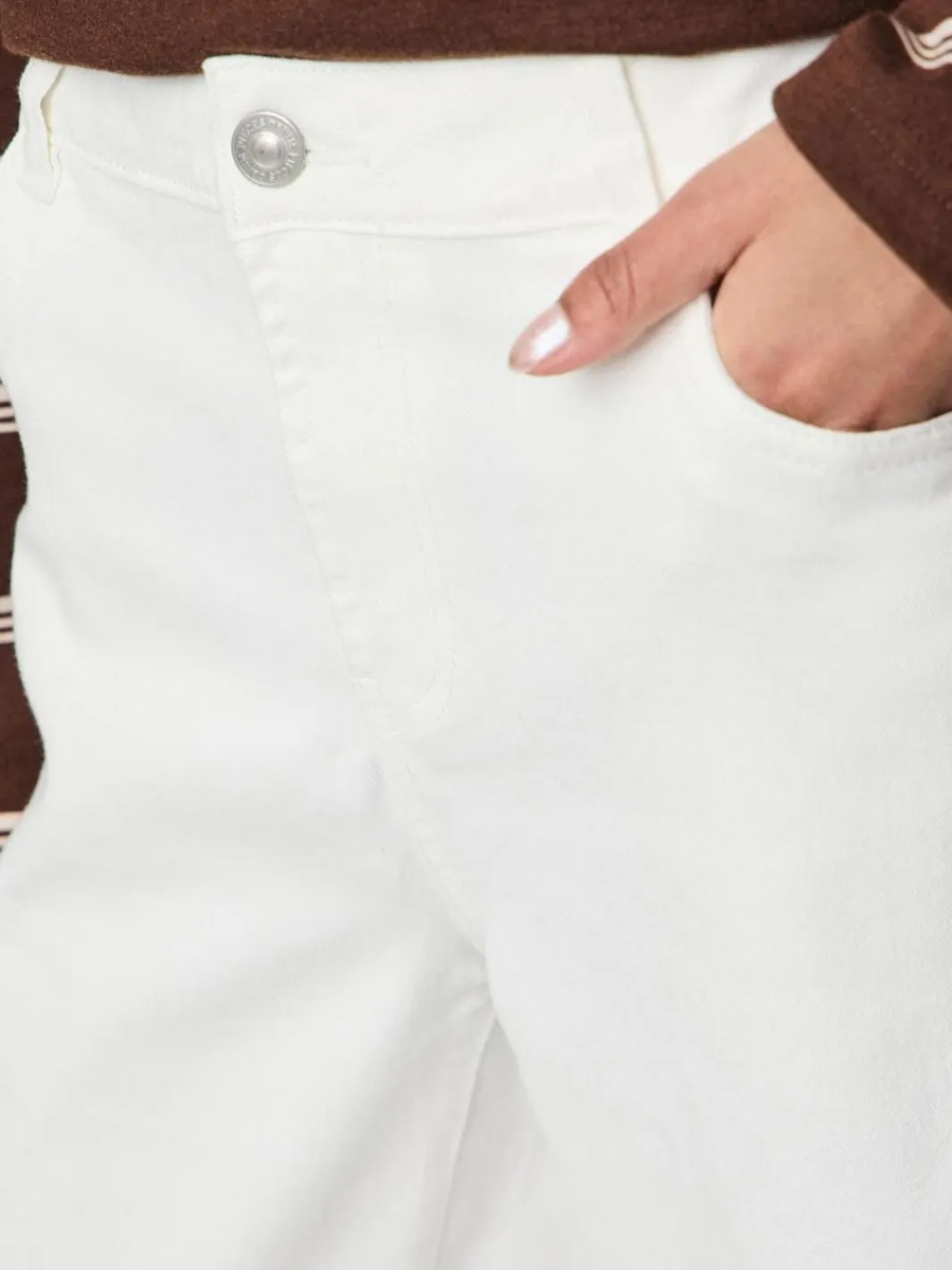 Clearance Pieces Pcsalume Wide Denim Shorts 4830261 Bright White