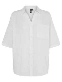 Clearance Pieces Pcsatinka 2/4 Shirt 4684726 Cloud Dancer
