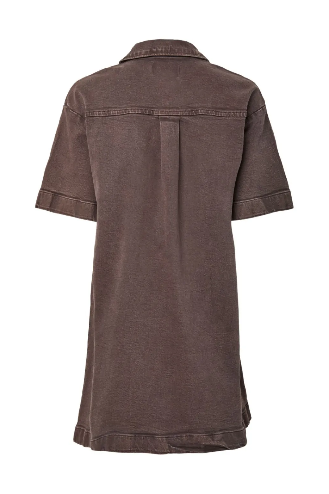 New Pieces Pcselma 3/4 Zip Denim Dress Fsy 4973772 Hot Fudge