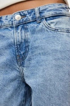 Outlet Pieces Pcselma Lw Wide Jeans Lb 4622362 Light Blue Denim