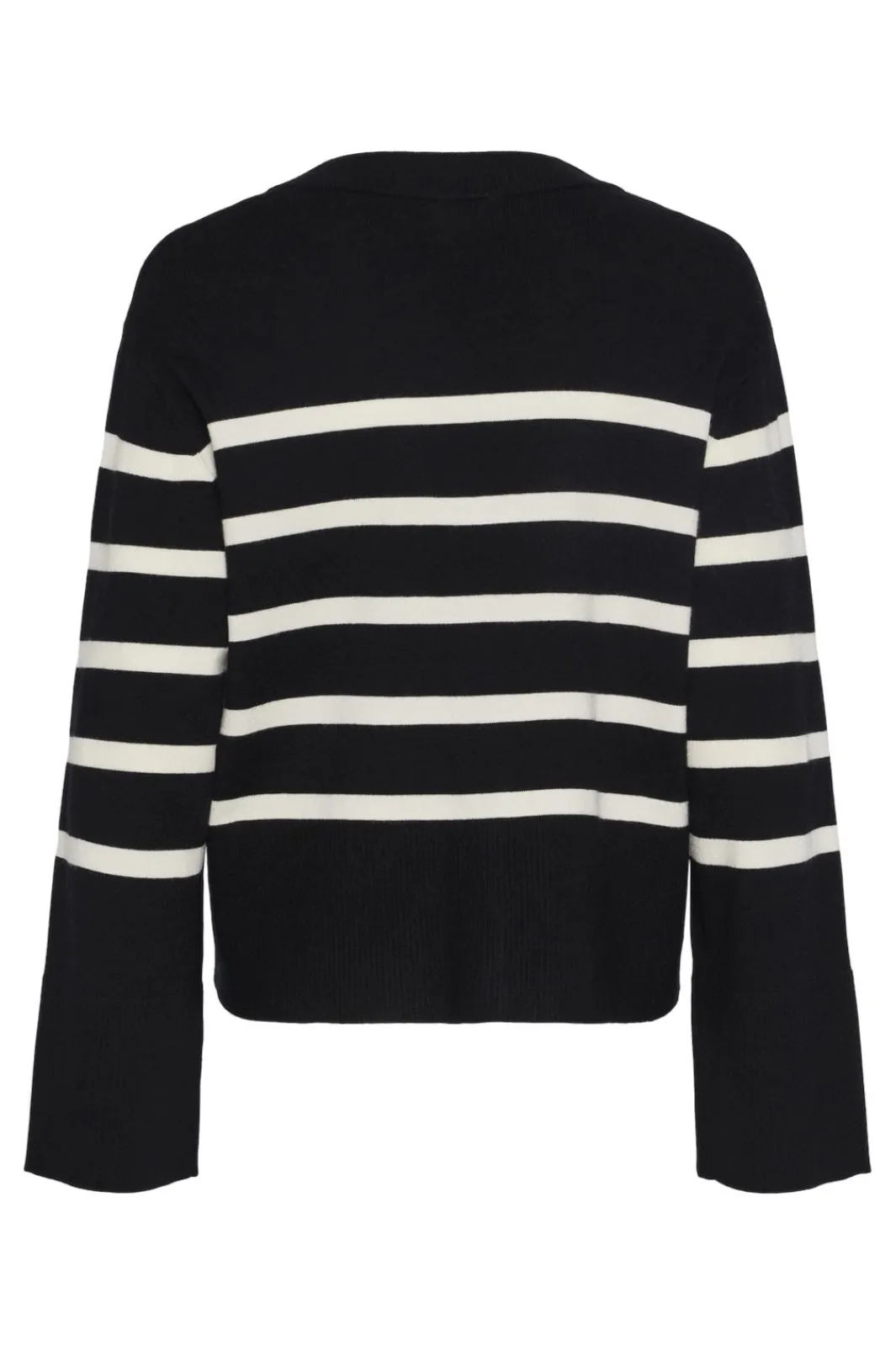 New Pieces Pcsia Ls Knit Cardigan 4542826 Black White