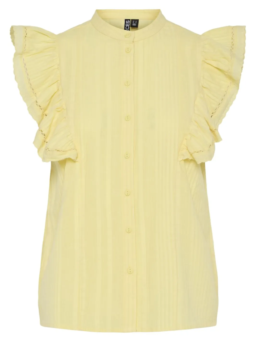 Online Pieces Pcsikka Sl Shirt Mpa 4699237 Pale Banana