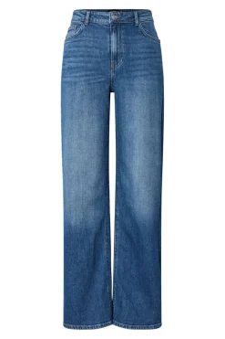 Outlet Pieces Pcsilke Wide Jeans 4817248 Medium Blue Denim