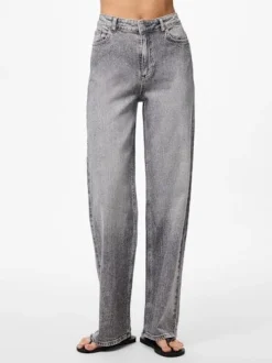 Pieces Pcsilke Wide Jeans Mg 4826814 Medium Grey Denim