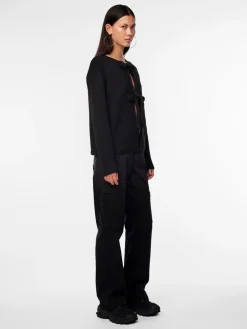 Discount Pieces Pcsilly Ls Reversible Tie Knit 4511205 Black