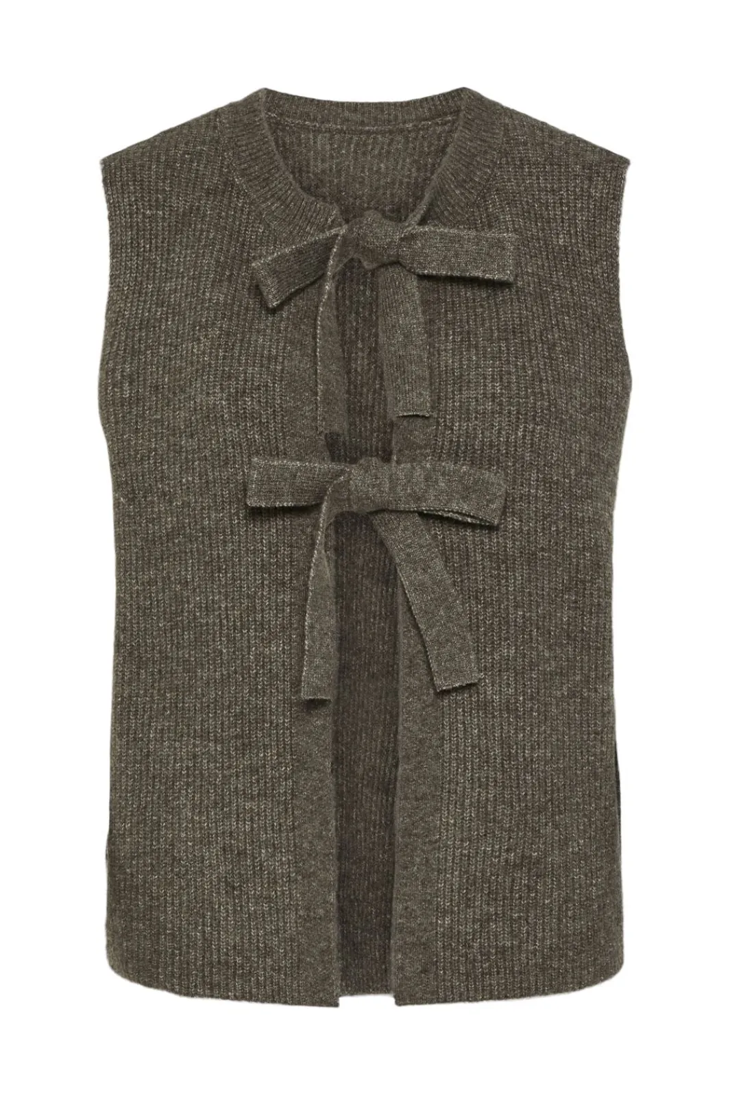New Pieces Pcsilly Sl Reversible Tie Vest 4706236 Morel