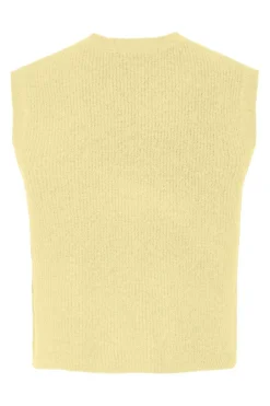Outlet Pieces Pcsilly Sl V-Neck Knit Vest 4974532 French Vanilla