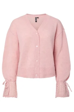 Sale Pieces Pcsmilla Ls Knit Cardigan 5000627 Pink Tulle