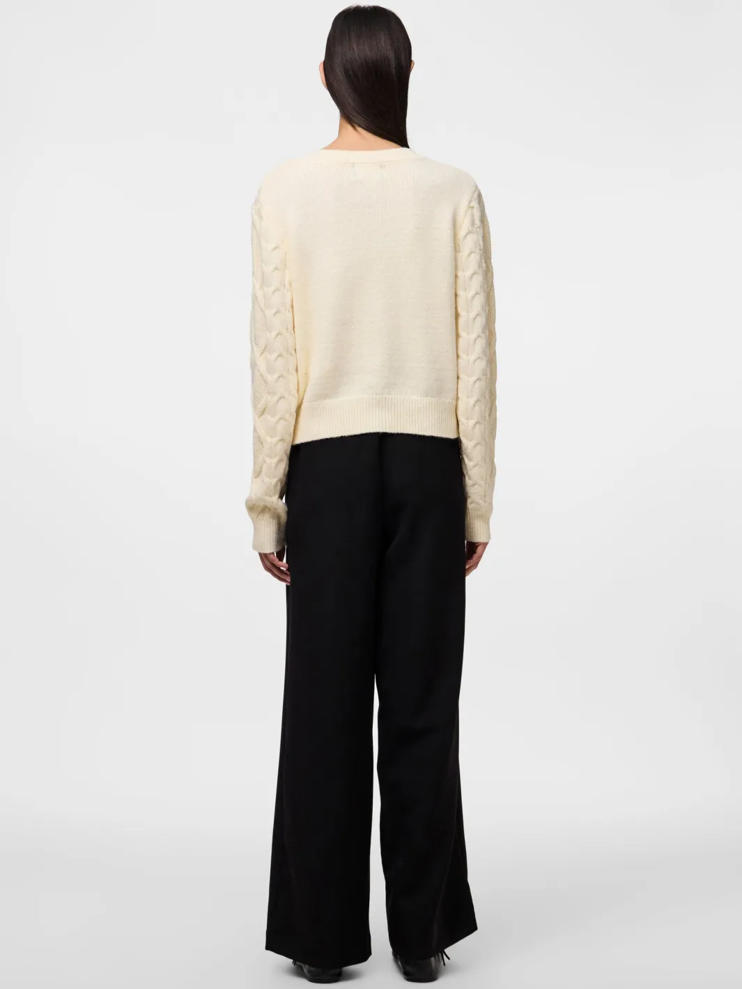 Best Pieces Pcsofia Ls O-Neck Knit Cardigan 4837116 Cloud Dancer