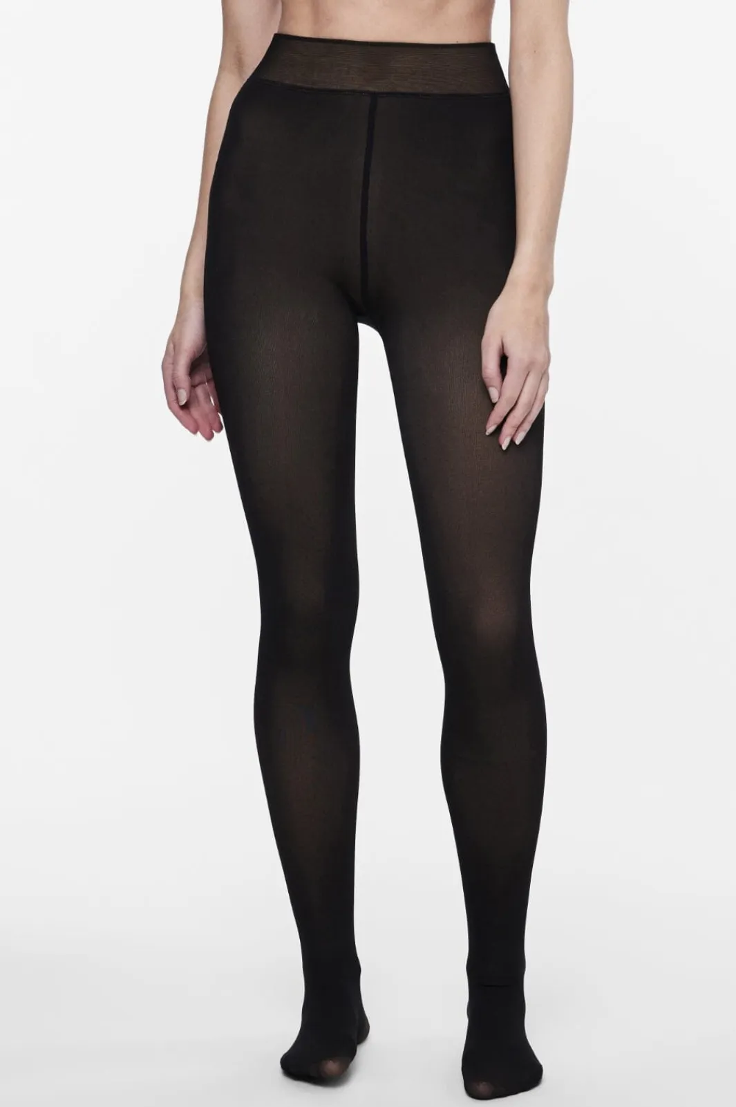 Best Pieces Pcsophie Fleece Tights 4546897 Black Nude Fleece