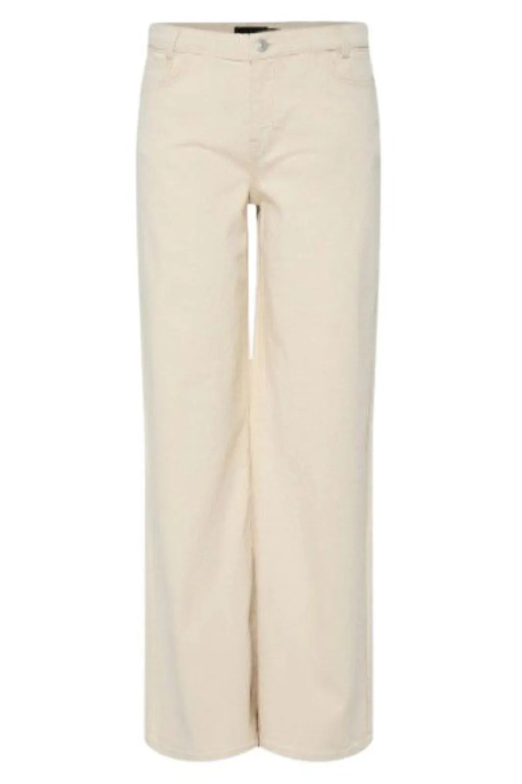 Online Pieces Pcsvala Wide Denim Jeans 4690661 Raw Cotton