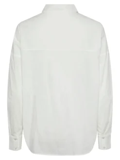 New Pieces Pctanne Ls Loose Shirt 4121209 Cloud Dancer