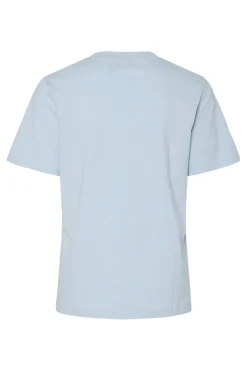 Sale Pieces Pctara Ss Printed T-Shirt 4737862 Cashmere Blue Heart