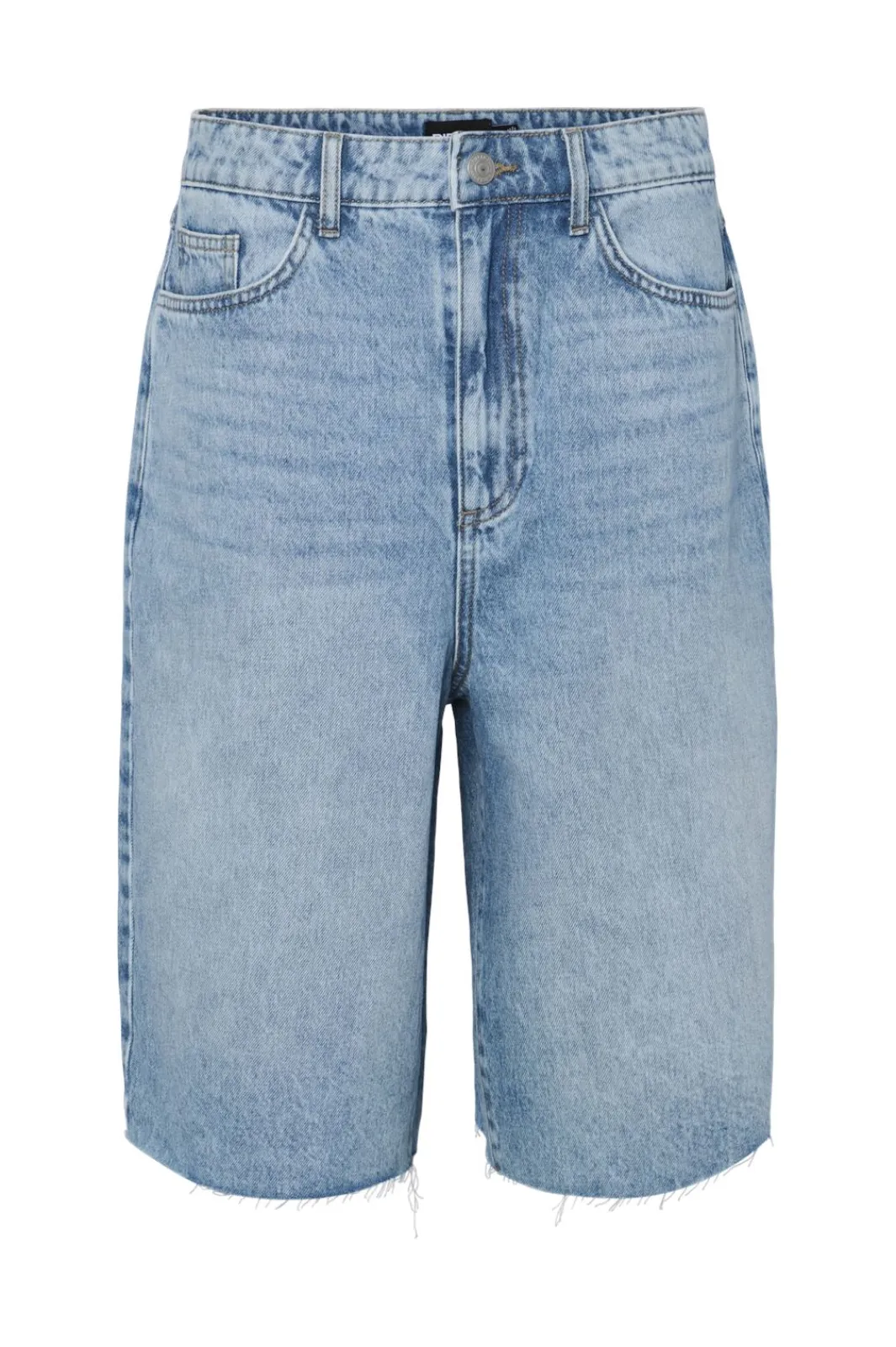 New Pieces Pctasha Baggy Denim Shorts 4732168 Light Blue Denim