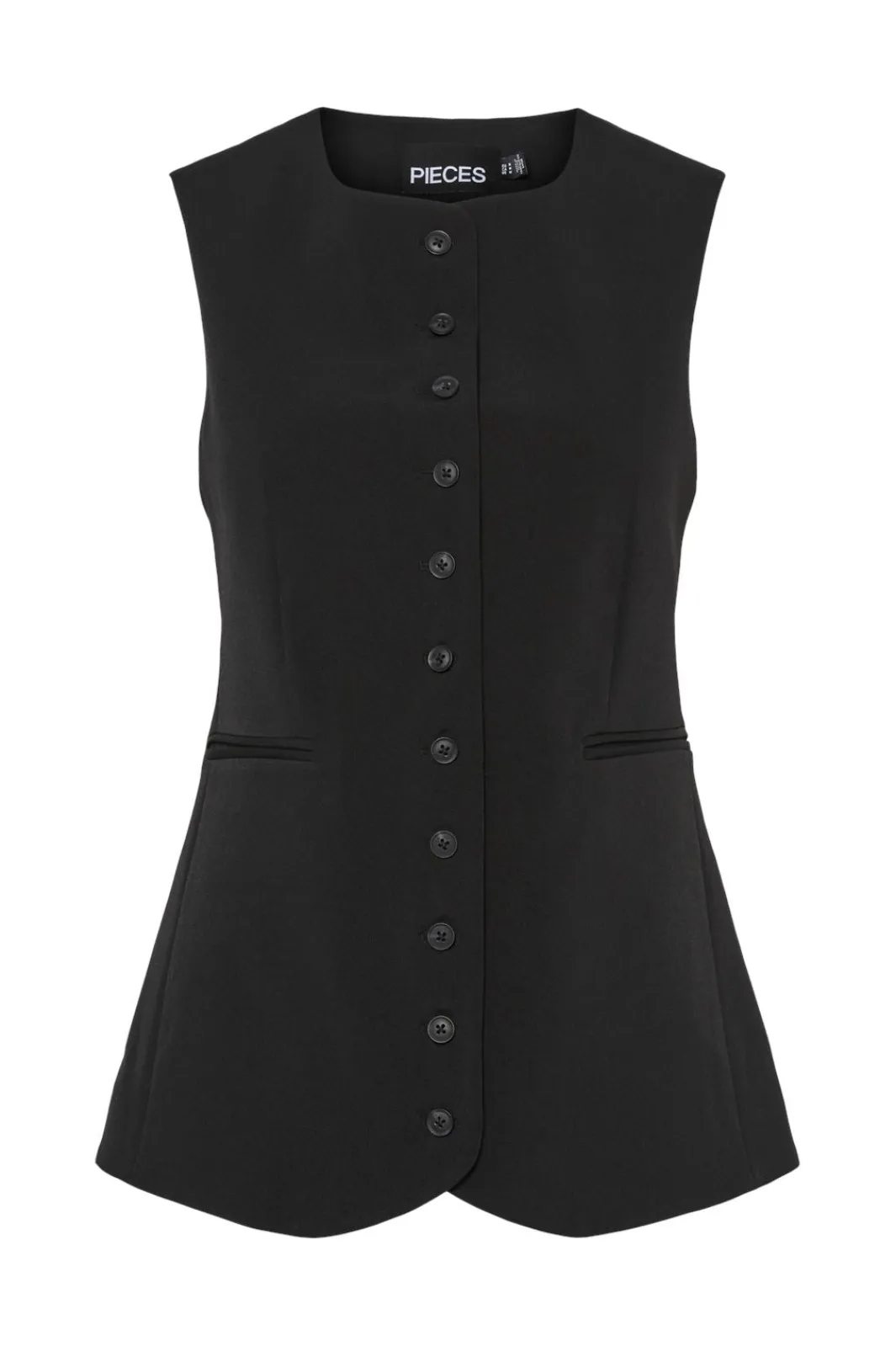 Clearance Pieces Pctempre Long Vest 4724813 Black