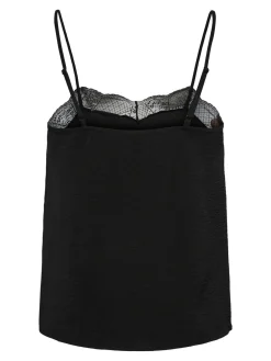 Pieces Pctiffany Strap Lace Top Bc Black