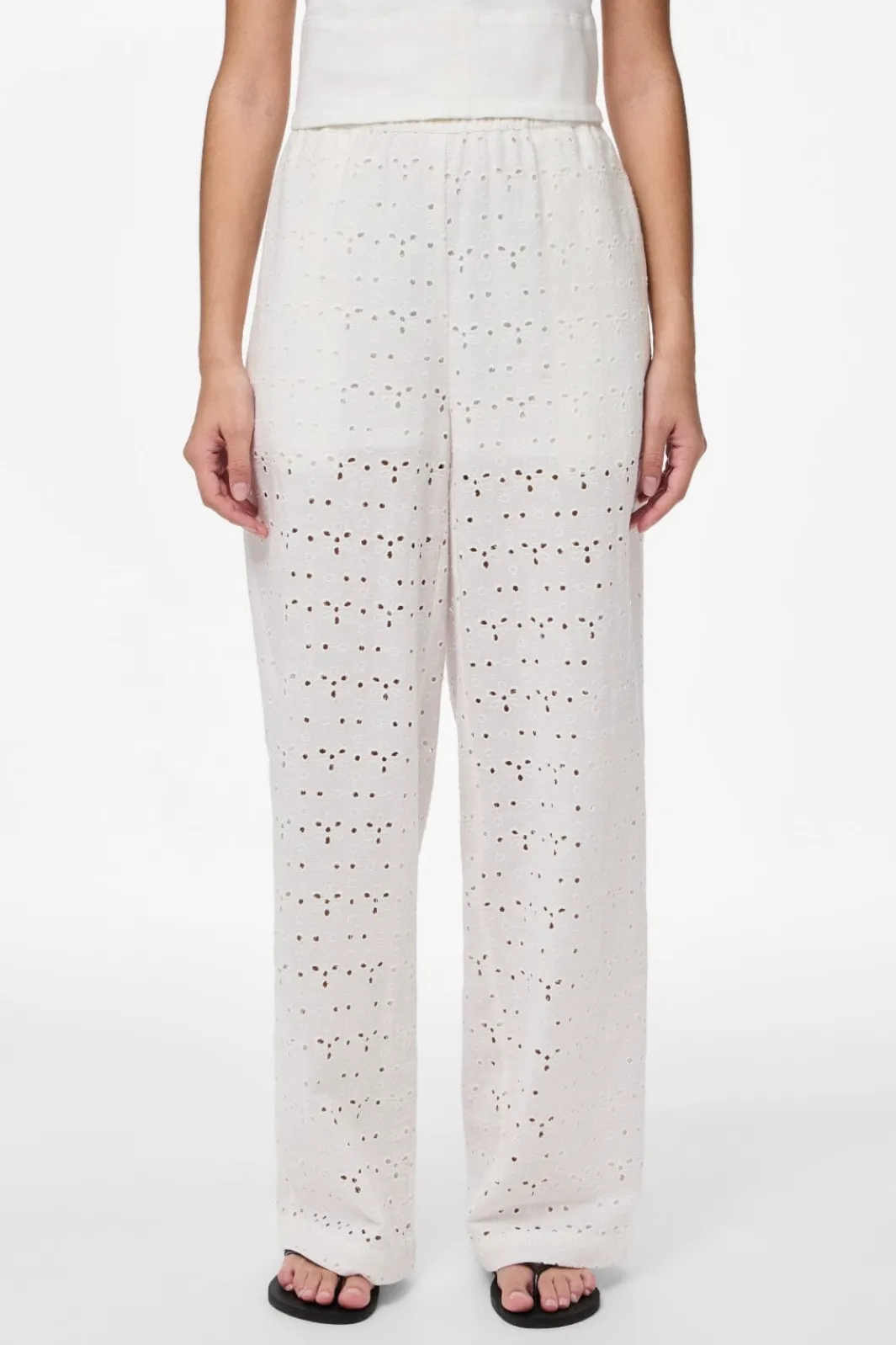 Online Pieces Pctyla Wide Pants Pp 4935355 Cloud Cream