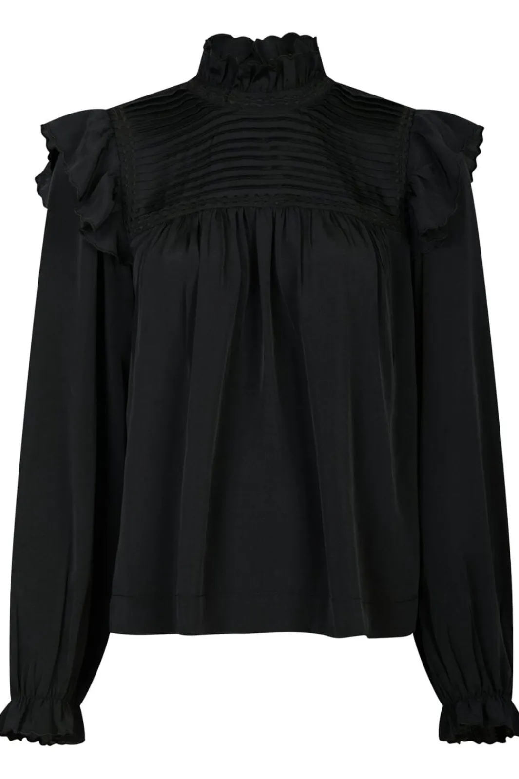 Best Neo Noir Percy Soft Satin Blouse 163893 Black