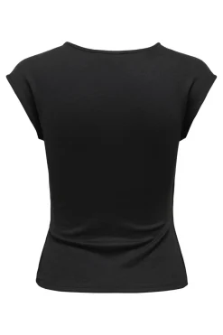 Discount Only Pgmatilda S/L Draped Top 5085403 Black