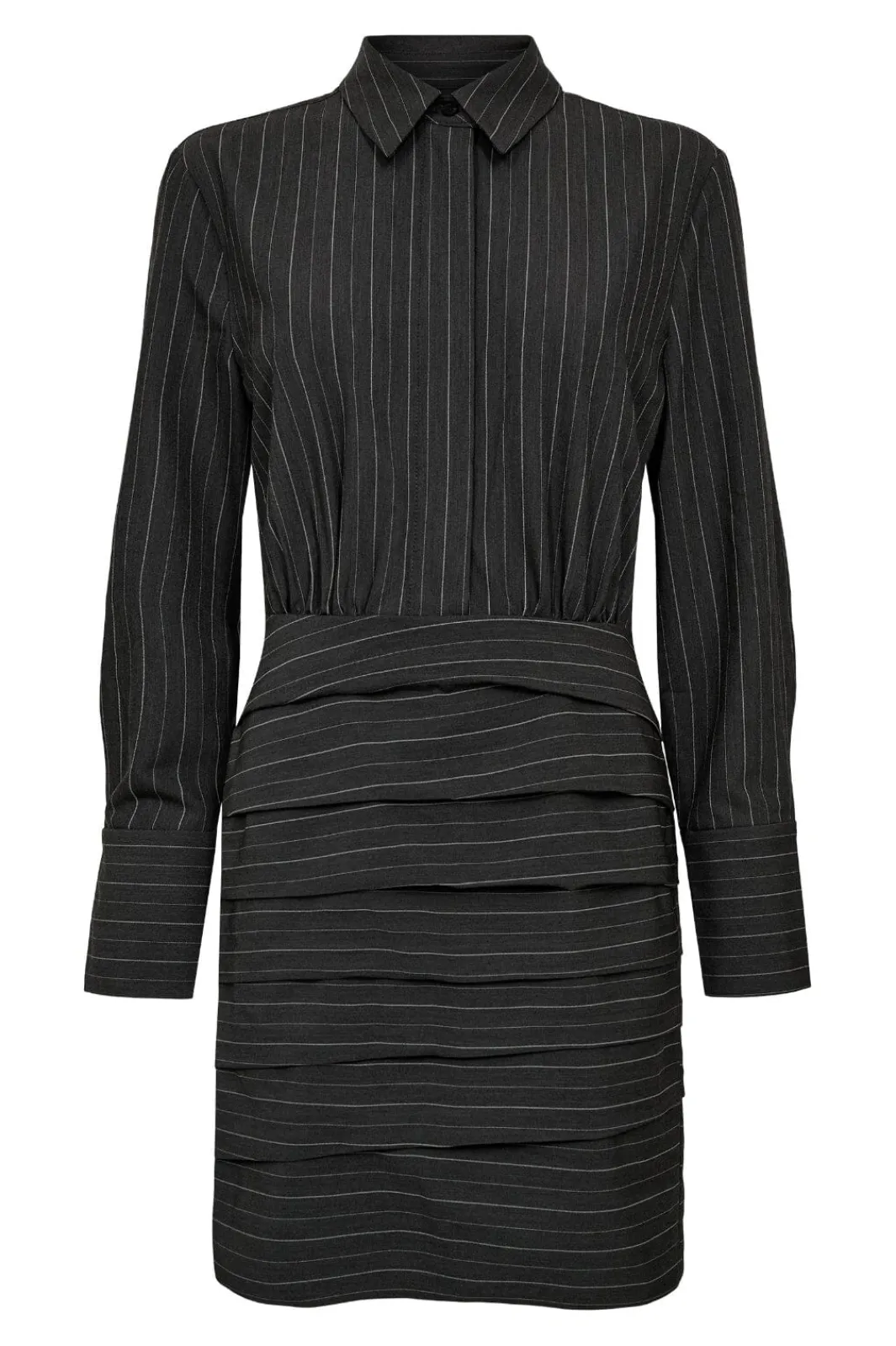 Sale Haute L'Amitié Pin Set Shirt Dress HL10374 Dark Grey
