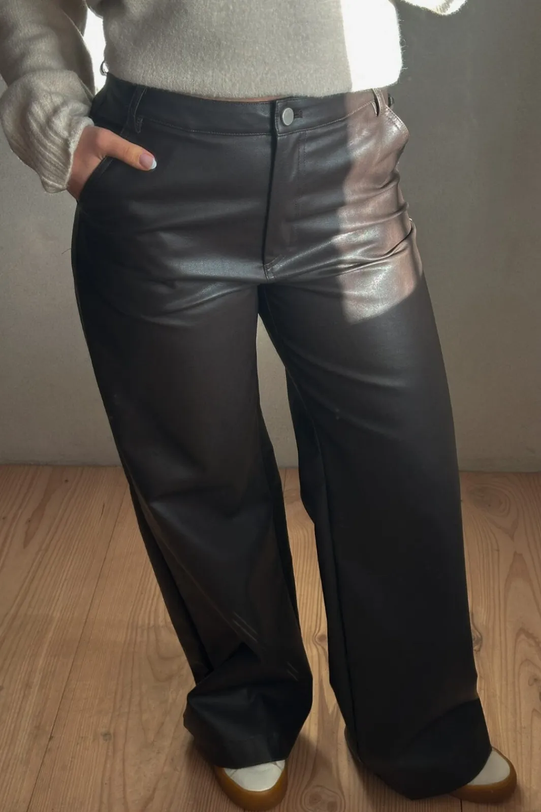 Outlet Neo Noir Pinur Faux Leather Pants 164609 676