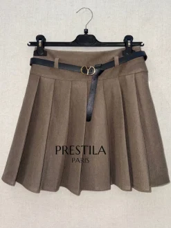 New A-bee Pleated Skirt CAMILLE Taupe