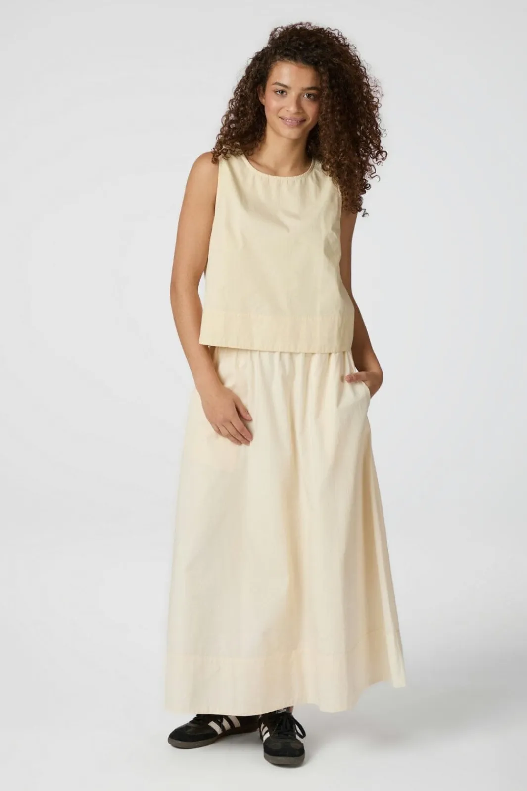 Online Neo Noir Polly C Poplin Top Light Yellow