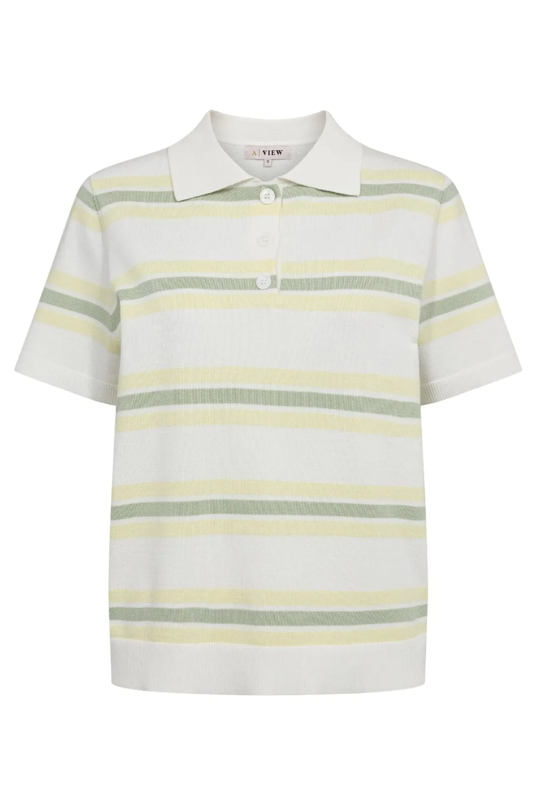 Clearance A-View Polo Stripe Knit Blouse AV5060 200