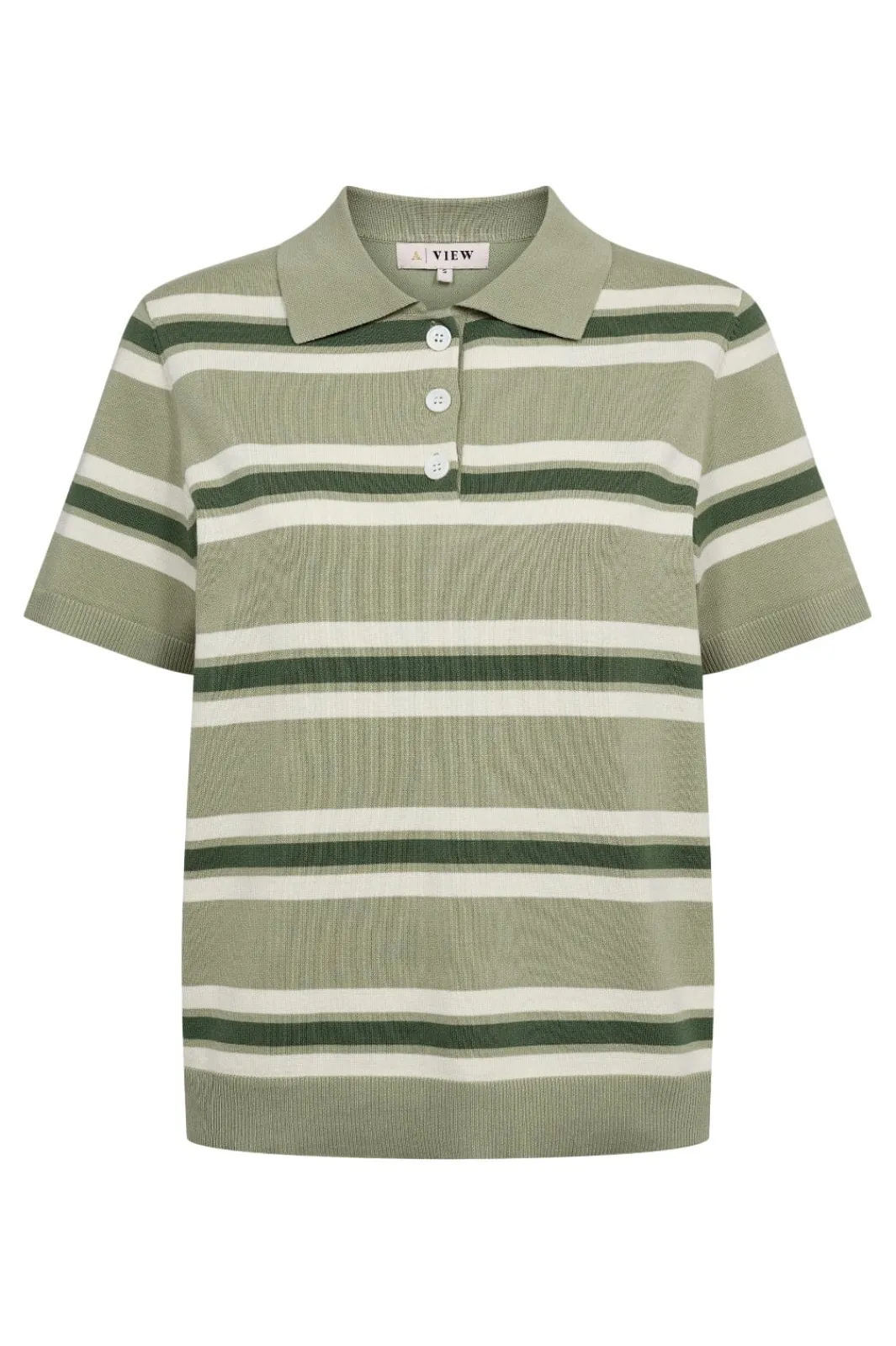 Discount A-View Polo Stripe Knit Blouse AV5060 859