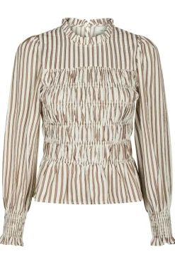 Clearance Neo Noir Possa Twin Stripe Smock Blouse 165011 210
