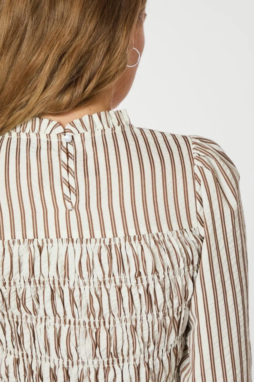 Clearance Neo Noir Possa Twin Stripe Smock Blouse 165011 210