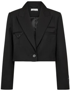 New Haute L'Amitié Premiere Crop Strap Blazer HL10475 Black