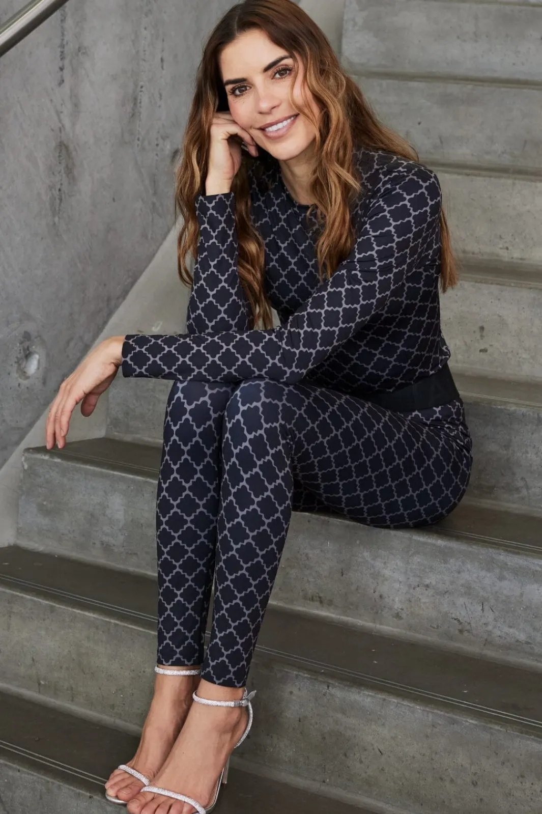 Hype The Detail Printed Legging 200-21 37 Sort