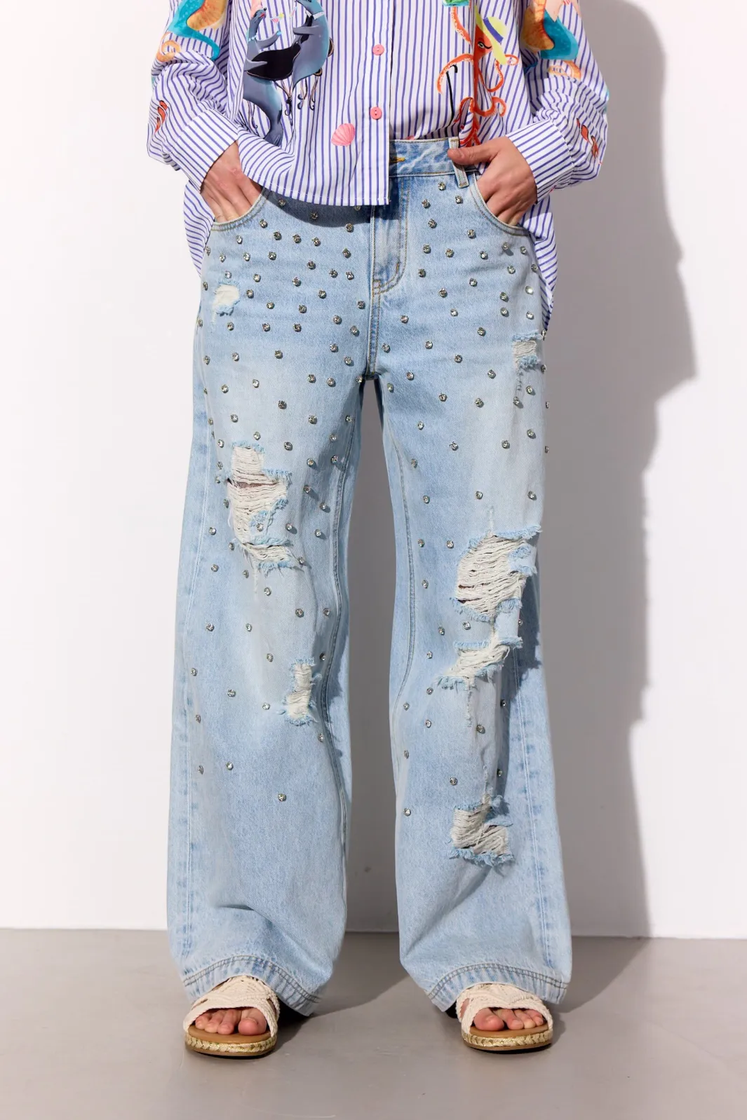Sale Hunkøn Priya Gem Jeans 26092 Light Denim