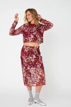 Outlet Cras Queen Skirt C486 4044 Cabernet