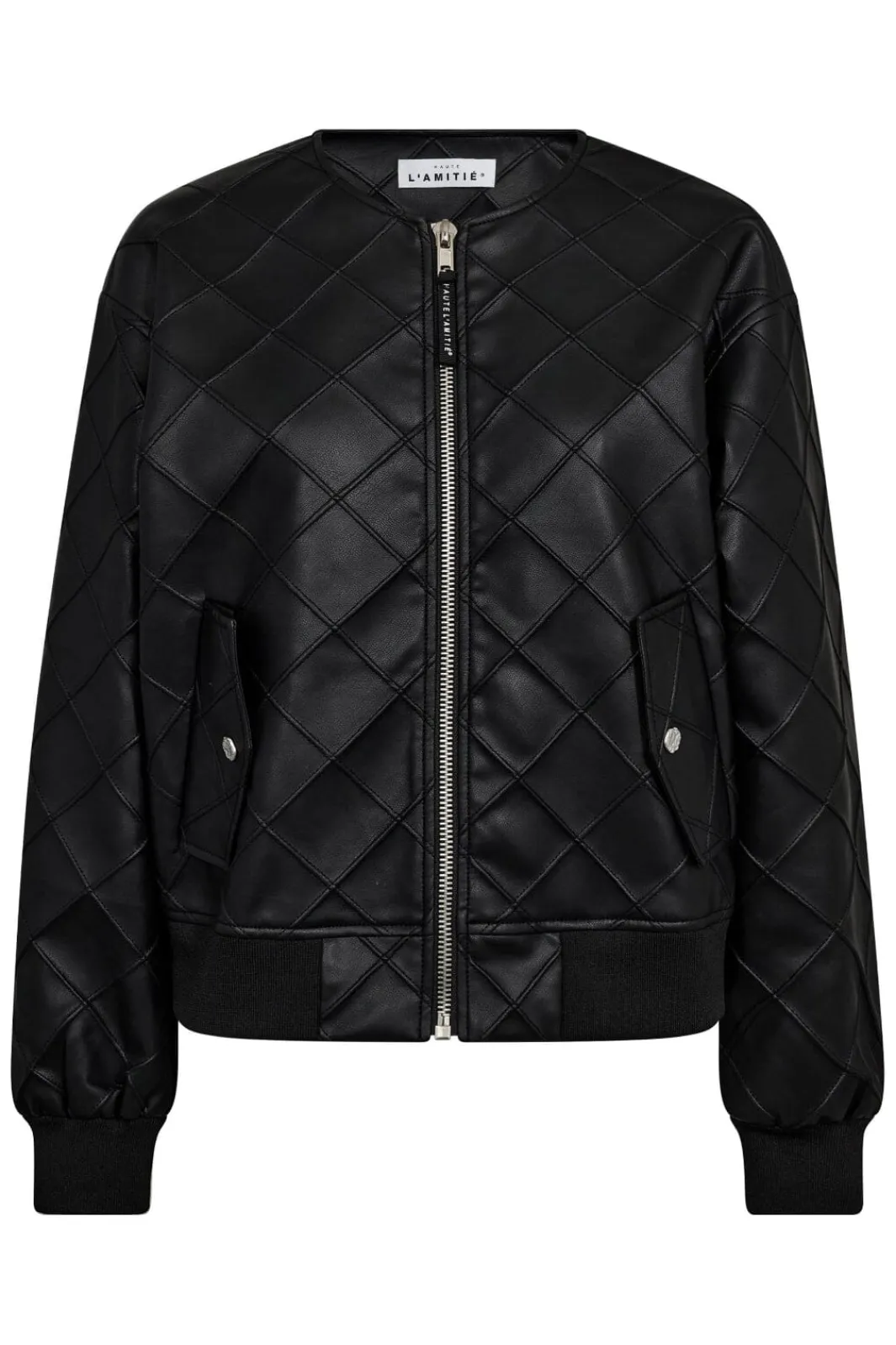 Haute L'Amitié Quilt Pu Bomber HL10262 Black