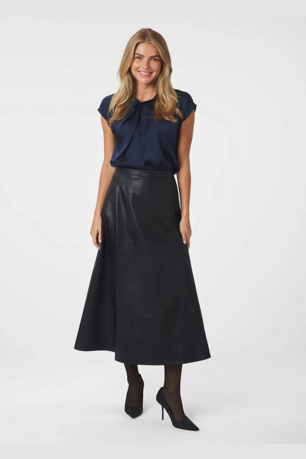 New Neo Noir Raya Faux Leather Skirt 167137 100