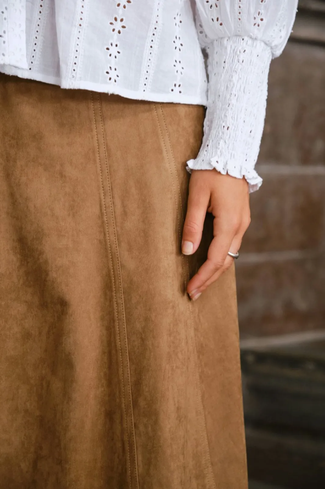 Clearance Neo Noir Raya Faux Suede Skirt 166255 604